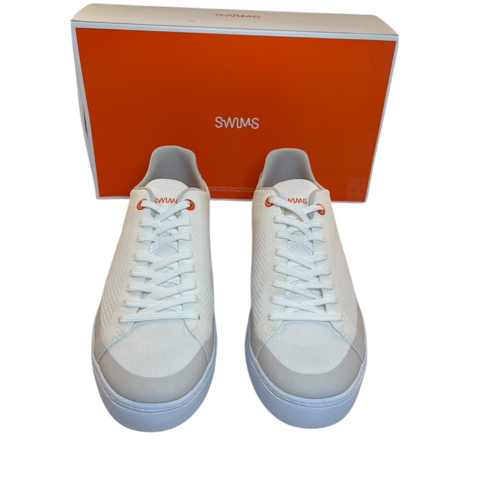 SWIMS Men's Breeze Tennis Knit sneakers in white Size 13
